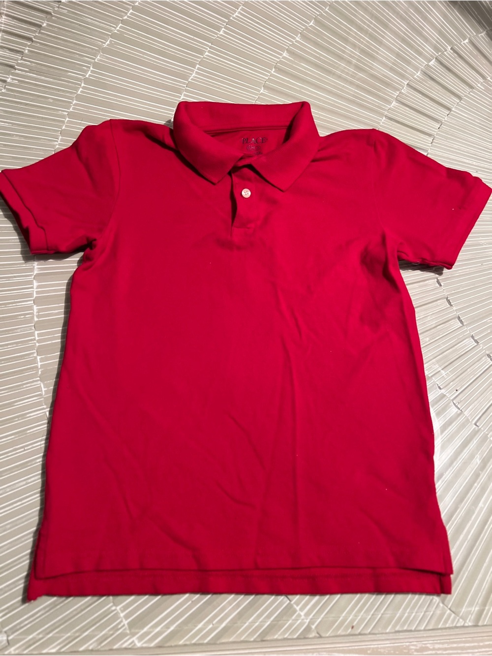 Place Bright Red Short Sleeve Polo